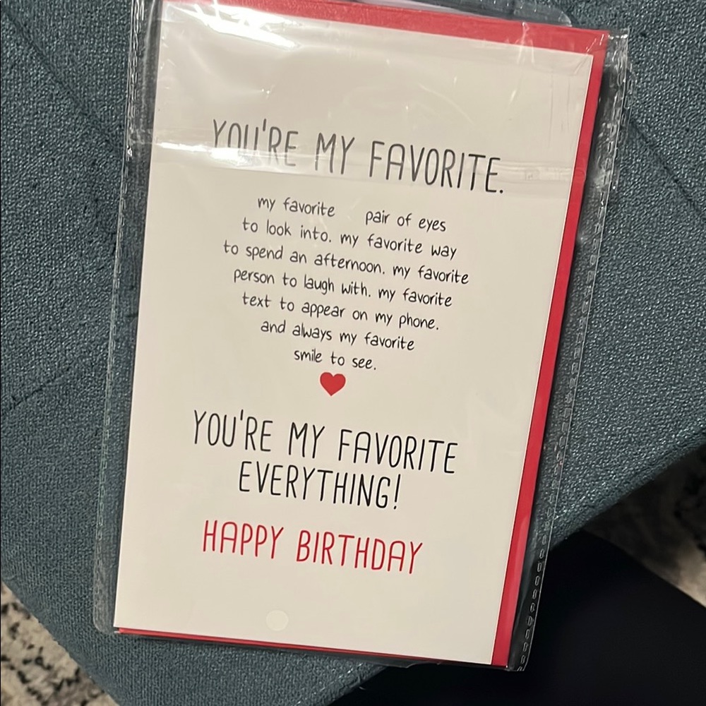 Red Birthday Invitation Card with Minimalist Design